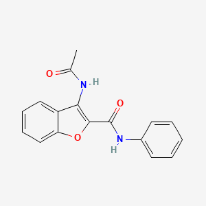 molecular formula C17H14N2O3 B2596607 3-acetamido-N-phenylbenzofuran-2-carboxamide CAS No. 160461-24-5