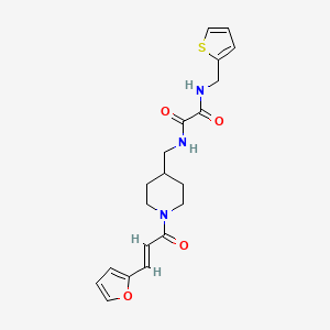 (E)-N1-((1-(3-(furan-2-yl)acryloyl)piperidin-4-yl)methyl)-N2-(thiophen-2-ylmethyl)oxalamide