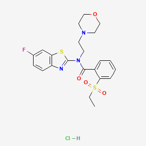 2-(ethylsulfonyl)-N-(6-fluorobenzo[d]thiazol-2-yl)-N-(2-morpholinoethyl)benzamide hydrochloride