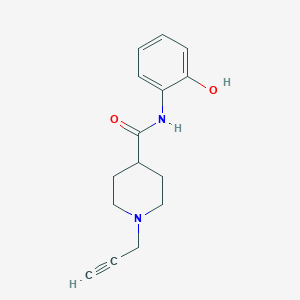 molecular formula C15H18N2O2 B2596617 N-(2-羟基苯基)-1-丙-2-炔基哌啶-4-甲酰胺 CAS No. 1428065-07-9
