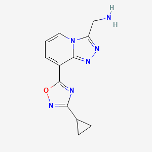 (8-(3-Cyclopropyl-1,2,4-oxadiazol-5-yl)-[1,2,4]triazolo[4,3-a]pyridin-3-yl)methanamine