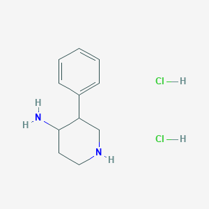 molecular formula C11H18Cl2N2 B2596622 3-Phenylpiperidin-4-amine;dihydrochloride CAS No. 2176-72-9