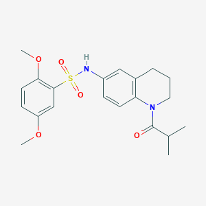 molecular formula C21H26N2O5S B2596626 N-(1-isobutyryl-1,2,3,4-tetrahydroquinolin-6-yl)-2,5-dimethoxybenzenesulfonamide CAS No. 1005299-93-3
