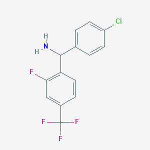 (4-Chlorophenyl)-[2-fluoro-4-(trifluoromethyl)phenyl]methanamine