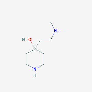 molecular formula C9H20N2O B2596629 4-[2-(二甲氨基)乙基]哌啶-4-醇 CAS No. 1781791-65-8