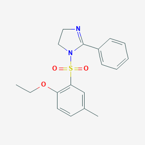 ethyl 4-methyl-2-[(2-phenyl-4,5-dihydro-1H-imidazol-1-yl)sulfonyl]phenyl ether