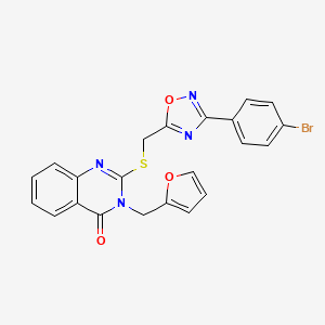 2-(((3-(4-bromophenyl)-1,2,4-oxadiazol-5-yl)methyl)thio)-3-(furan-2-ylmethyl)quinazolin-4(3H)-one