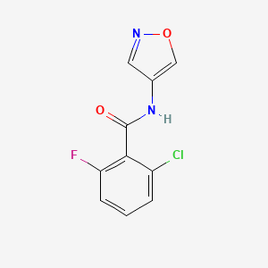 molecular formula C10H6ClFN2O2 B2596633 2-chloro-6-fluoro-N-(isoxazol-4-yl)benzamide CAS No. 1396815-28-3
