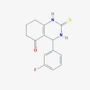 4-(3-Fluorophenyl)-2-sulfanylidene-1,3,4,6,7,8-hexahydroquinazolin-5-one