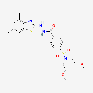 4-(2-(4,6-dimethylbenzo[d]thiazol-2-yl)hydrazinecarbonyl)-N,N-bis(2-methoxyethyl)benzenesulfonamide