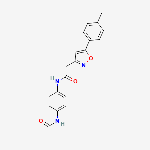 N-(4-acetamidophenyl)-2-(5-(p-tolyl)isoxazol-3-yl)acetamide