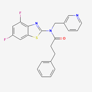 N-(4,6-difluoro-1,3-benzothiazol-2-yl)-3-phenyl-N-(3-pyridylmethyl)propanamide