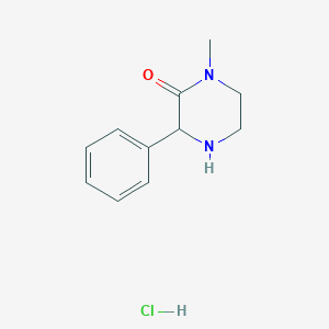 molecular formula C11H15ClN2O B2596645 1-Methyl-3-phenylpiperazin-2-one hydrochloride salt CAS No. 2309444-92-4