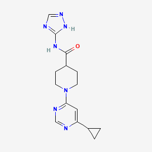 1-(6-cyclopropylpyrimidin-4-yl)-N-(1H-1,2,4-triazol-3-yl)piperidine-4-carboxamide
