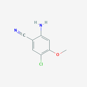 molecular formula C8H7ClN2O B2596651 2-氨基-5-氯-4-甲氧基苯甲腈 CAS No. 79025-49-3