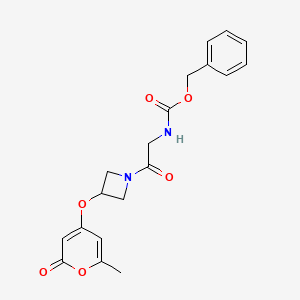 benzyl (2-(3-((6-methyl-2-oxo-2H-pyran-4-yl)oxy)azetidin-1-yl)-2-oxoethyl)carbamate