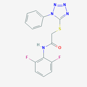 N-(2,6-difluorophenyl)-2-[(1-phenyl-1H-tetraazol-5-yl)thio]acetamide