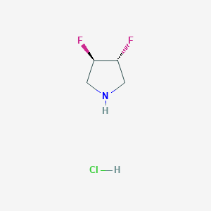 molecular formula C4H8ClF2N B2596670 (3R,4R)-3,4-Difluoropyrrolidine hydrochloride CAS No. 1279037-03-4; 869481-92-5; 869481-94-7