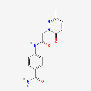 4-(2-(3-methyl-6-oxopyridazin-1(6H)-yl)acetamido)benzamide