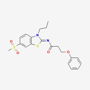 N-(6-methylsulfonyl-3-propyl-1,3-benzothiazol-2-ylidene)-3-phenoxypropanamide