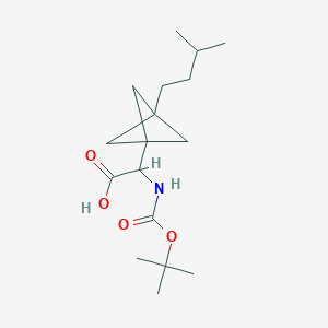 2-[3-(3-Methylbutyl)-1-bicyclo[1.1.1]pentanyl]-2-[(2-methylpropan-2-yl)oxycarbonylamino]acetic acid