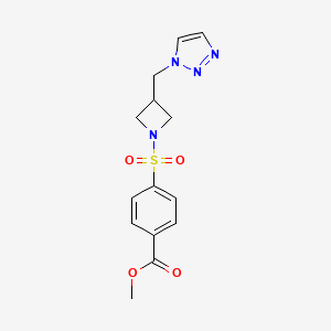 Methyl 4-[3-(triazol-1-ylmethyl)azetidin-1-yl]sulfonylbenzoate