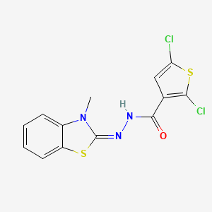(E)-2,5-dichloro-N'-(3-methylbenzo[d]thiazol-2(3H)-ylidene)thiophene-3-carbohydrazide