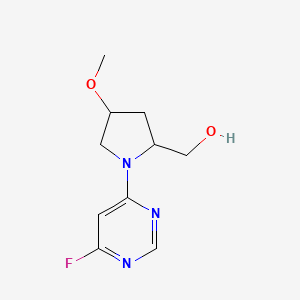 molecular formula C10H14FN3O2 B2596699 [1-(6-fluoropyrimidin-4-yl)-4-methoxypyrrolidin-2-yl]methanol, Mixture of diastereomers CAS No. 1869644-40-5