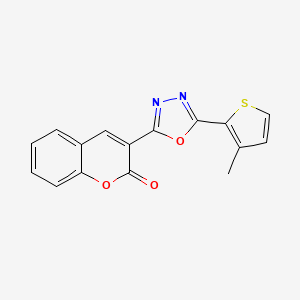 3-(5-(3-methylthiophen-2-yl)-1,3,4-oxadiazol-2-yl)-2H-chromen-2-one