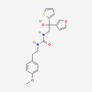 molecular formula C20H22N2O4S B2596706 1-(2-(Furan-3-yl)-2-hydroxy-2-(thiophen-2-yl)ethyl)-3-(4-methoxyphenethyl)urea CAS No. 2034634-83-6