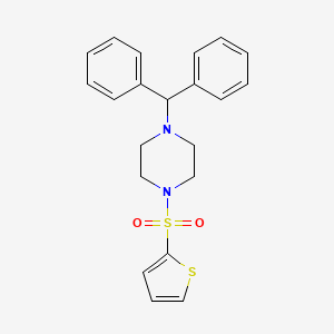 molecular formula C21H22N2O2S2 B2596709 1-Benzhydryl-4-thiophen-2-ylsulfonylpiperazine CAS No. 358725-22-1