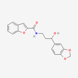 N-(3-(benzo[d][1,3]dioxol-5-yl)-3-hydroxypropyl)benzofuran-2-carboxamide