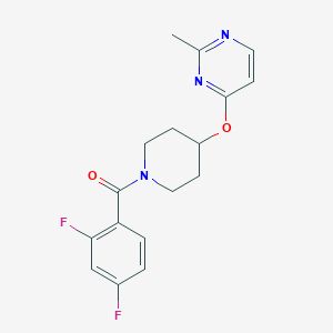 molecular formula C17H17F2N3O2 B2596719 (2,4-二氟苯基)(4-((2-甲基嘧啶-4-基)氧基)哌啶-1-基)甲苯酮 CAS No. 2097896-24-5