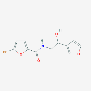 molecular formula C11H10BrNO4 B2596732 5-溴-N-(2-(呋喃-3-基)-2-羟乙基)呋喃-2-甲酰胺 CAS No. 1396683-51-4