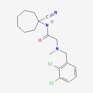 N-(1-cyanocycloheptyl)-2-{[(2,3-dichlorophenyl)methyl](methyl)amino}acetamide