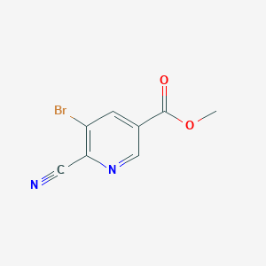 molecular formula C8H5BrN2O2 B2596735 Methyl 5-bromo-6-cyanopyridine-3-carboxylate CAS No. 1805522-17-1