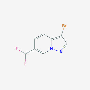 molecular formula C8H5BrF2N2 B2596743 3-Bromo-6-(difluoromethyl)pyrazolo[1,5-a]pyridine CAS No. 2248368-34-3