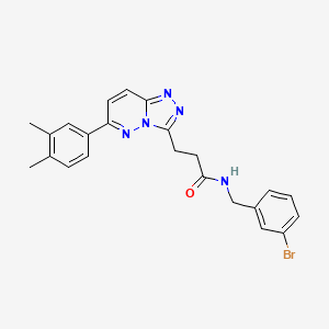 molecular formula C23H22BrN5O B2596753 N-(5-chloro-2,4-dimethoxyphenyl)-3-[(1,3,9-trimethyl-2,6-dioxo-2,3,6,9-tetrahydro-1H-purin-8-yl)thio]propanamide CAS No. 1189468-84-5