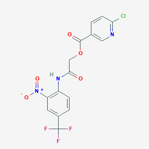 molecular formula C15H9ClF3N3O5 B2596756 [2-[2-Nitro-4-(trifluoromethyl)anilino]-2-oxoethyl] 6-chloropyridine-3-carboxylate CAS No. 878970-22-0