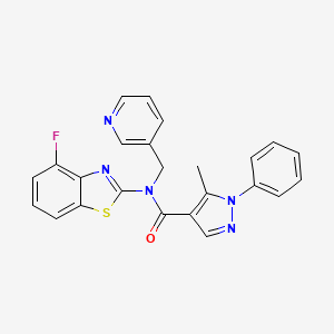 N-(4-fluorobenzo[d]thiazol-2-yl)-5-methyl-1-phenyl-N-(pyridin-3-ylmethyl)-1H-pyrazole-4-carboxamide