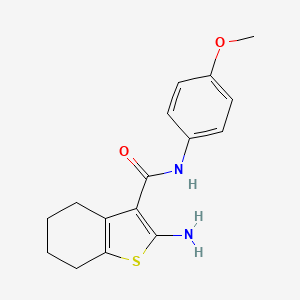 molecular formula C16H18N2O2S B2596779 2-amino-N-(4-methoxyphenyl)-4,5,6,7-tetrahydro-1-benzothiophene-3-carboxamide CAS No. 83822-33-7