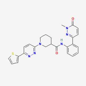 N-(2-(1-methyl-6-oxo-1,6-dihydropyridazin-3-yl)phenyl)-1-(6-(thiophen-2-yl)pyridazin-3-yl)piperidine-3-carboxamide