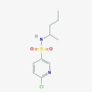 molecular formula C10H15ClN2O2S B2596782 6-chloro-N-(pentan-2-yl)pyridine-3-sulfonamide CAS No. 1016531-70-6