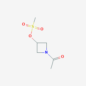 molecular formula C6H11NO4S B2596783 1-Acetylazetidin-3-yl methanesulfonate CAS No. 136911-45-0