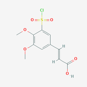 (E)-3-(3-chlorosulfonyl-4,5-dimethoxyphenyl)prop-2-enoic acid