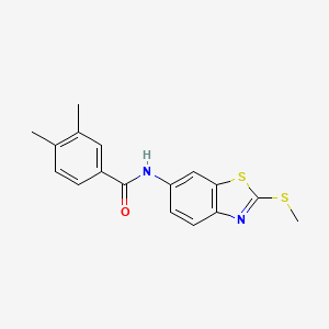 molecular formula C17H16N2OS2 B2596794 3,4-dimethyl-N-(2-(methylthio)benzo[d]thiazol-6-yl)benzamide CAS No. 392246-63-8
