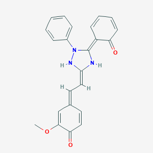 (4E)-2-methoxy-4-[(2Z)-2-[(5E)-5-(6-oxocyclohexa-2,4-dien-1-ylidene)-1-phenyl-1,2,4-triazolidin-3-ylidene]ethylidene]cyclohexa-2,5-dien-1-one