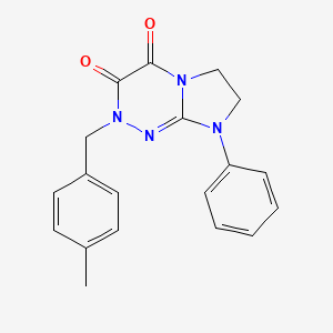 molecular formula C19H18N4O2 B2596801 2-(4-methylbenzyl)-8-phenyl-7,8-dihydroimidazo[2,1-c][1,2,4]triazine-3,4(2H,6H)-dione CAS No. 942011-81-6