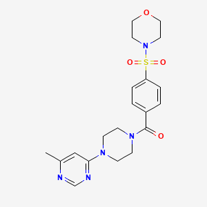 molecular formula C20H25N5O4S B2596807 (4-(6-Methylpyrimidin-4-yl)piperazin-1-yl)(4-(morpholinosulfonyl)phenyl)methanone CAS No. 1396558-93-2