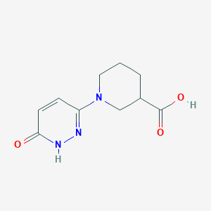 molecular formula C10H13N3O3 B2596809 1-(6-Oxo-1,6-dihydropyridazin-3-yl)piperidine-3-carboxylic acid CAS No. 1380576-80-6